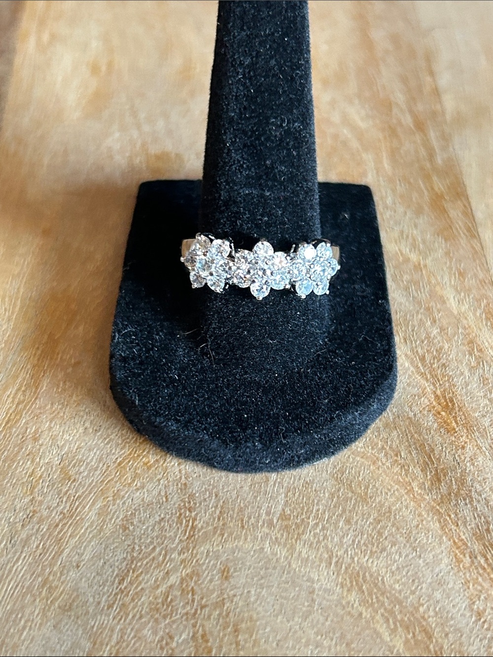Cz Floral Band Ring